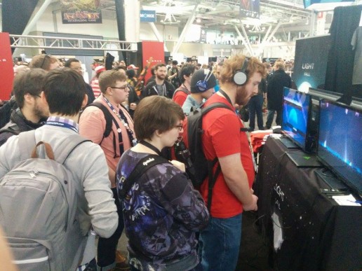 Even with four gaming stations, there was some waiting time!